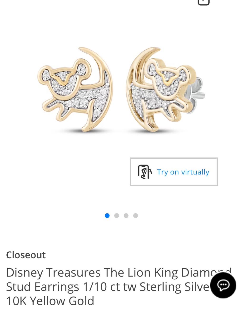 Disney Treasures The Lion King 17” Necklace and Earring Set - Picture 4 of 5